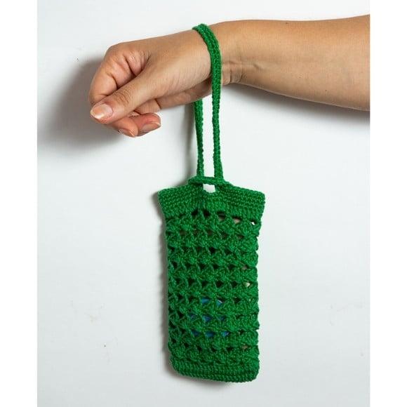 Porta Celular de Pulso em Crochê