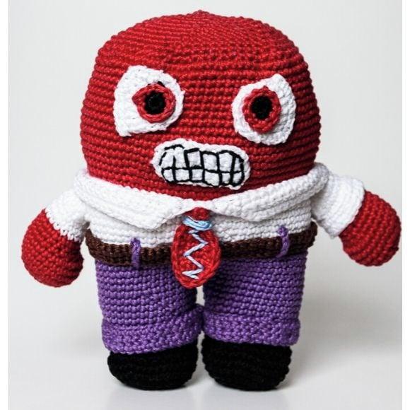 Raiva do Divertidamente em Amigurumi