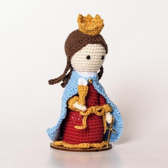 Santa Bárbara em Amigurumi