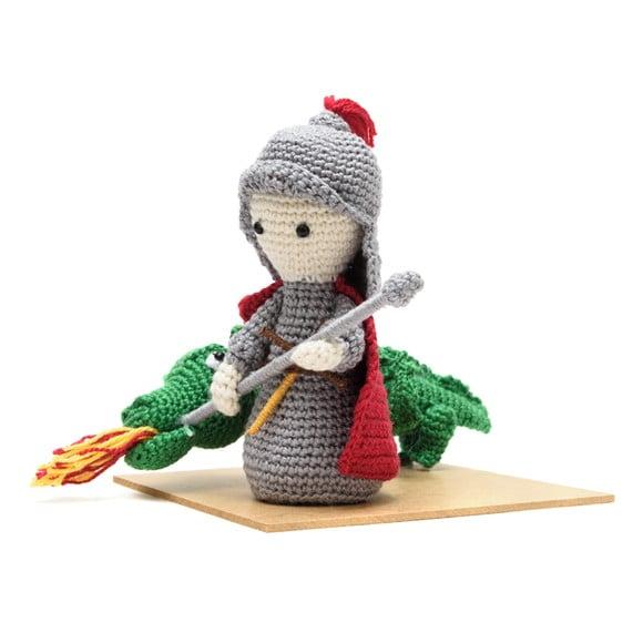 São Jorge e o Dragão em Amigurumi