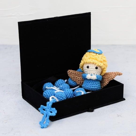 Terço Anjinho em Amigurumi
