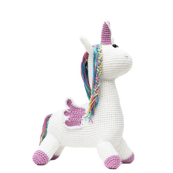 Unicórnio Lilás em Amigurumi