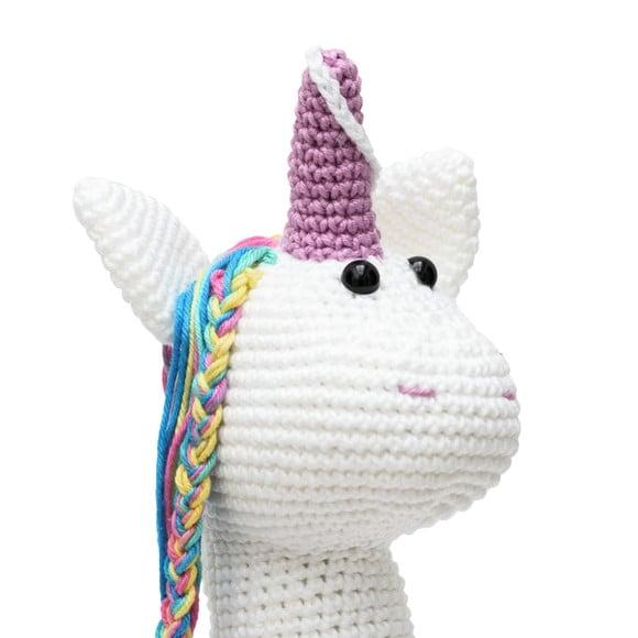 Unicórnio Lilás em Amigurumi