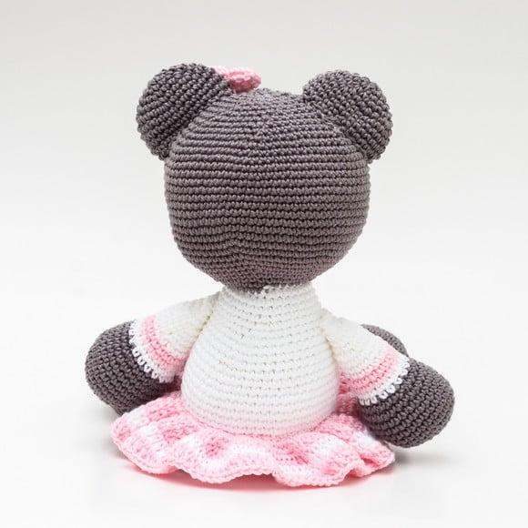 Ursa de Saia Rosa em Amigurumi