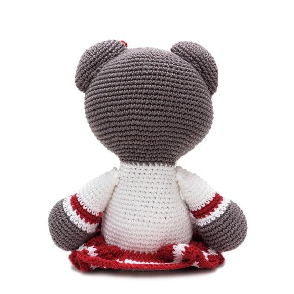 Ursa de Saia Vermelha em Amigurumi