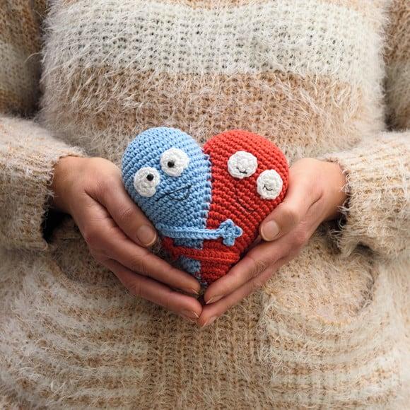 Abraço do Coração em Amigurumi