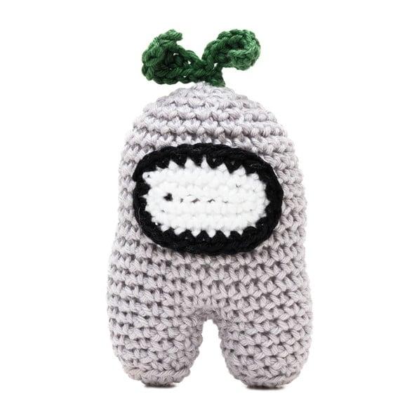 Among Us Cinza Claro em Amigurumi