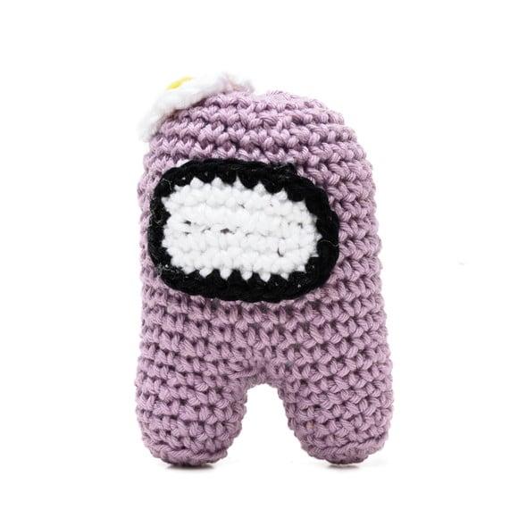 Among Us Lilás em Amigurumi