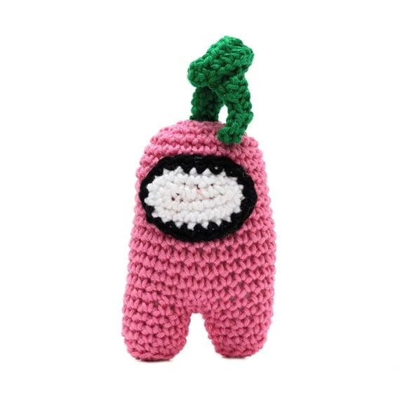 Among Us Rosa em Amigurumi