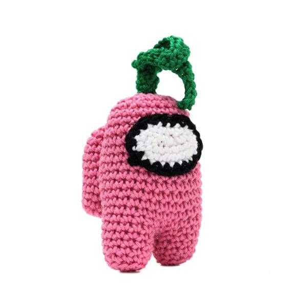 Among Us Rosa em Amigurumi