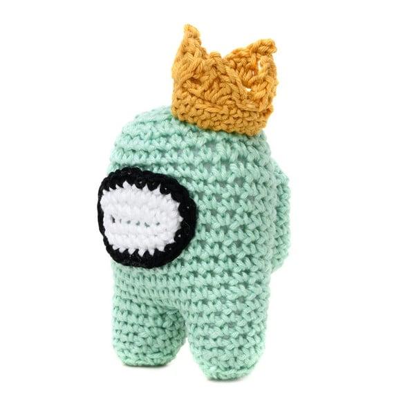 Among Us Verde com Corora em Amigurumi