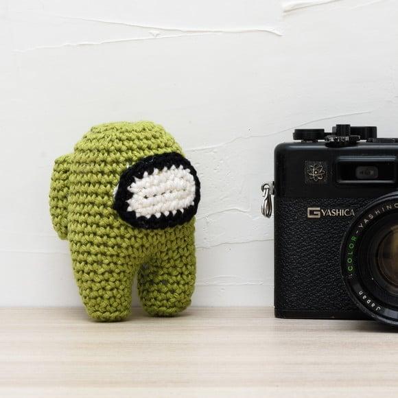 Among Us Tripulante Verde em Amigurumi