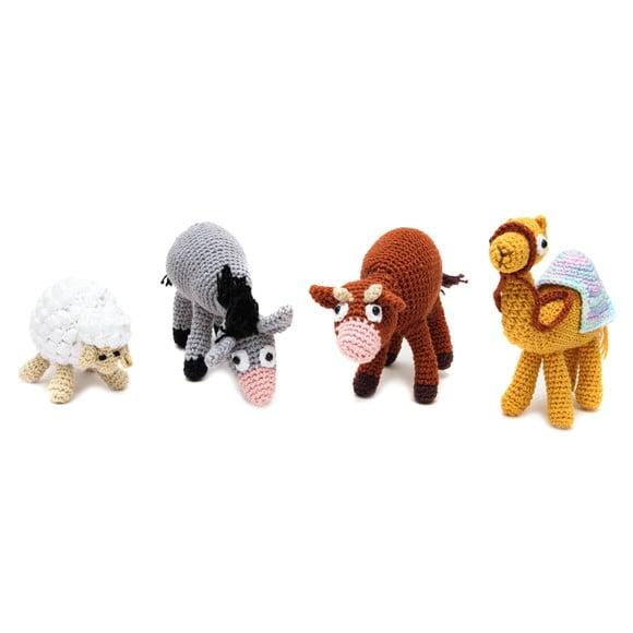 Animais do Presépio em Amigurumi
