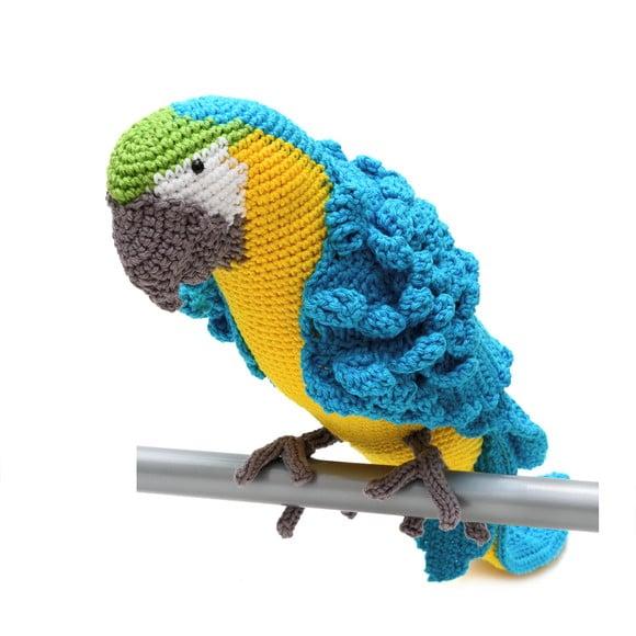 Arara Canindé de Cores Vivas em Amigurumi