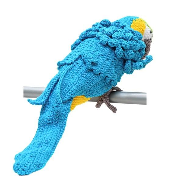 Arara Canindé de Cores Vivas em Amigurumi