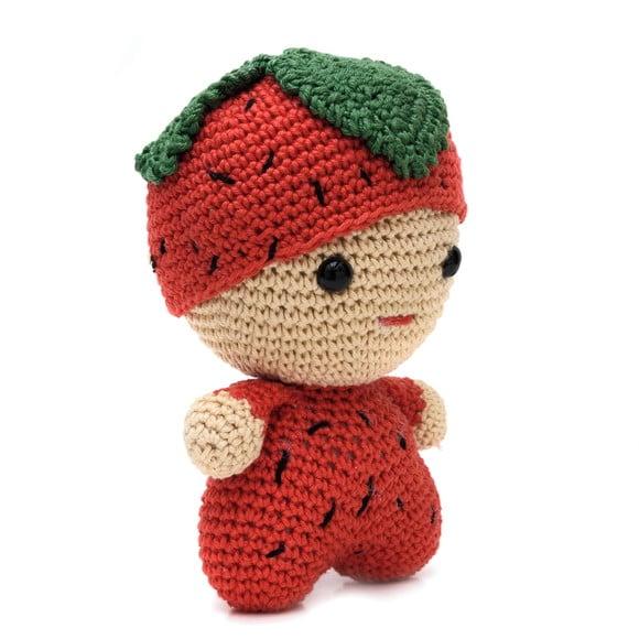 Bebê Moranguinho em Amigurumi