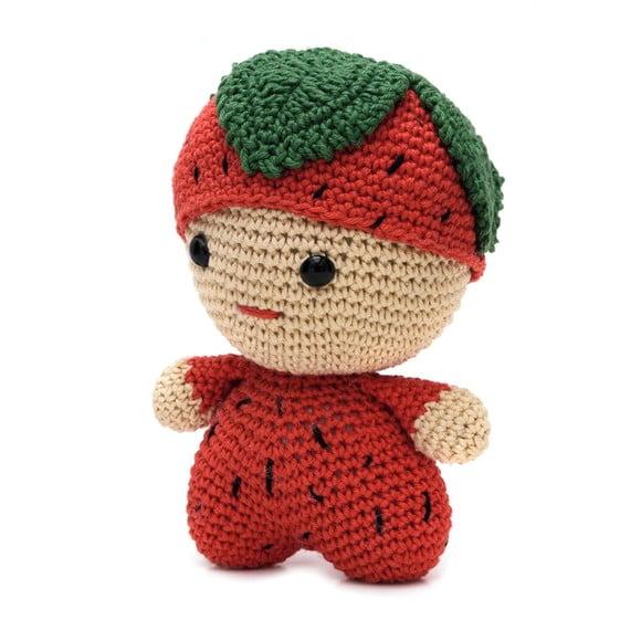 Bebê Moranguinho em Amigurumi