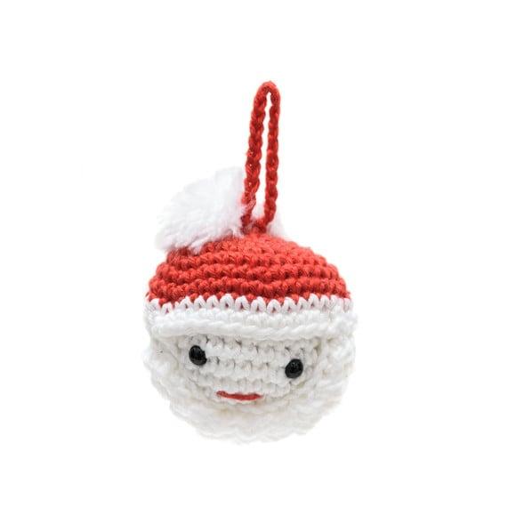 Bola de Natal Papai Noel em Amigurumi