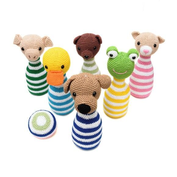 Boliche dos Animais em Amigurumi