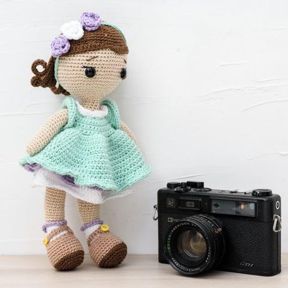 Boneca Flora em Amigurumi