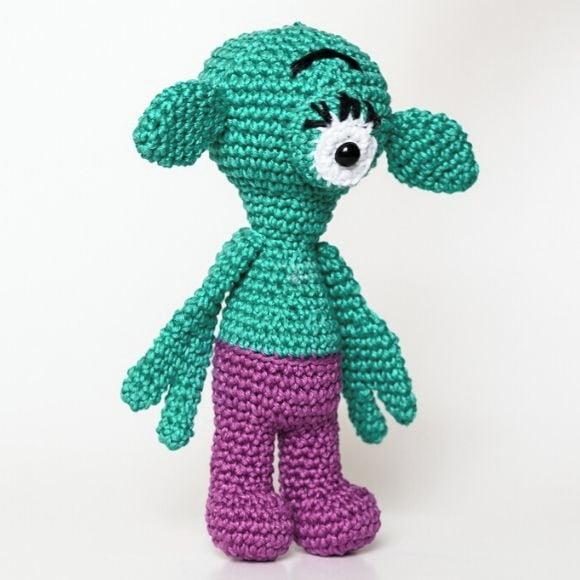 Boneco Alienígena em Amigurumi