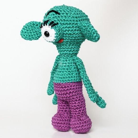 Boneco Alienígena em Amigurumi