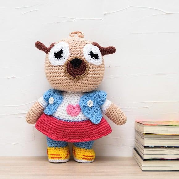 Cachorrinha Pug Chip em Amigurumi
