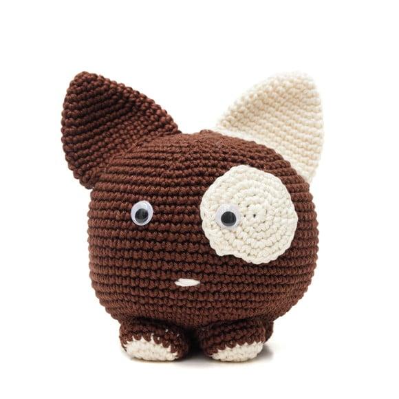 Cachorro Peso de Porta em Amigurumi