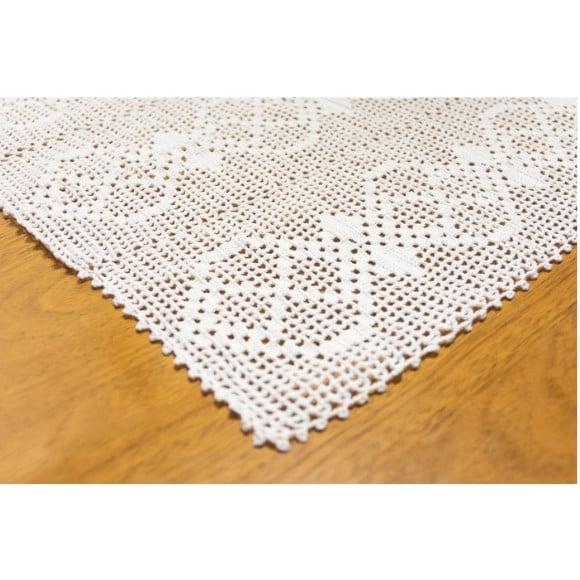 Caminho de Mesa em Crochê Branco