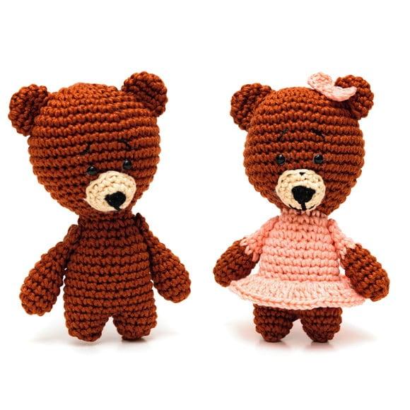 Casal de Ursinhos em Amigurumi