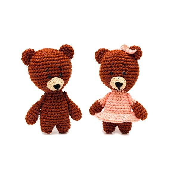 Casal de Ursinhos em Amigurumi