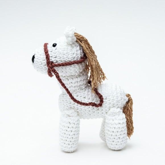 Cavalinho Barnco em Amigurumi