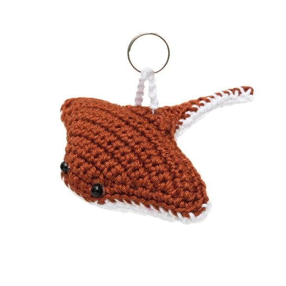 Chaveiro Arraia em Amigurumi