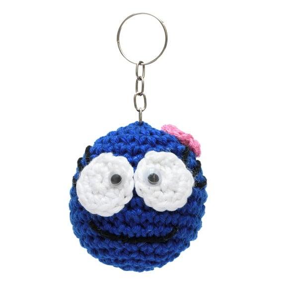 Chaveiro Carinha Feliz Pequeno em Amigurumi