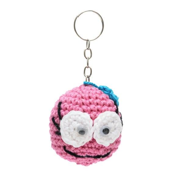Chaveiro Carinha Feliz Pequeno em Amigurumi