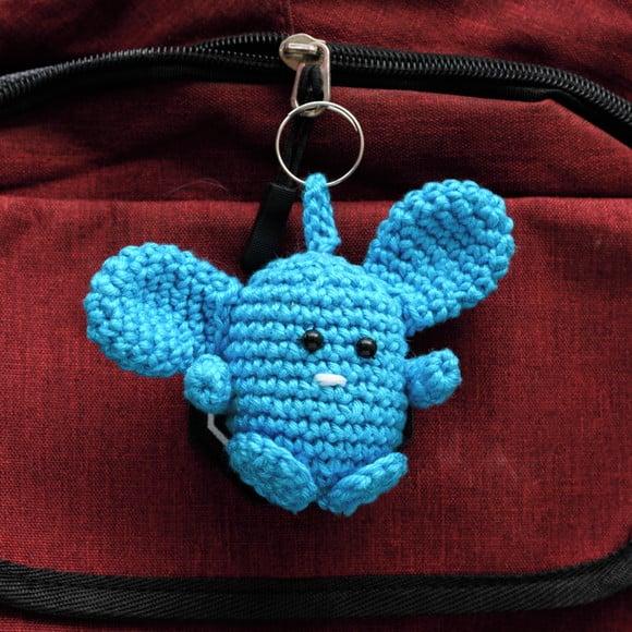 Chaveiro Coelhinho em Amigurumi