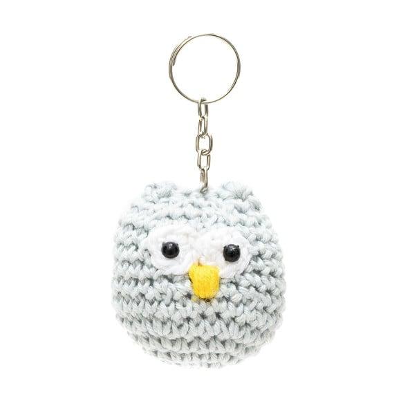 Chaveiro Coruja Cinza em Amigurumi
