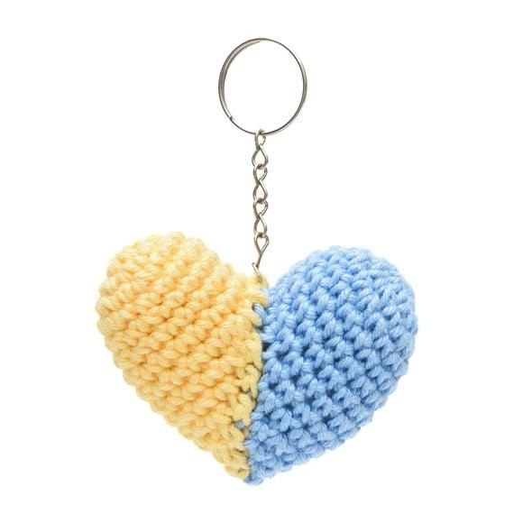 Chaveiro de Coração em Amigurumi
