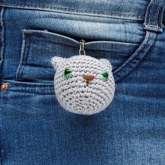Chaveiro em Forma de Gatinhos em Amigurumi