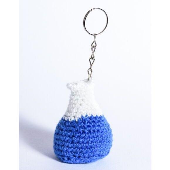 Chaveiro Erlemeyer Grande em Amigurumi
