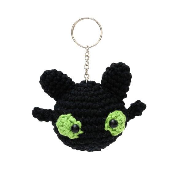 Chaveiro Fúria da Noite (banguela) em Amigurumi