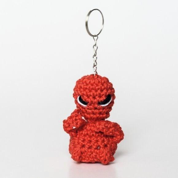 Chaveiro Mini Alienígena em Amigurumi