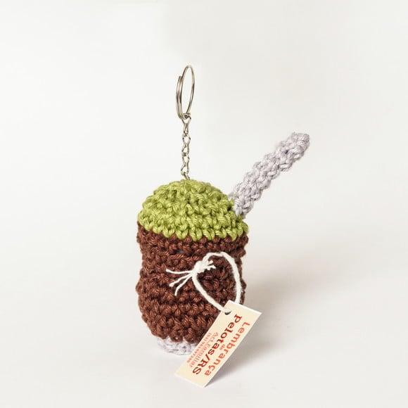 Chaveiro Mini Cuia em Amigurumi