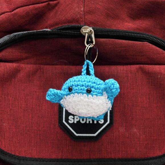 Chaveiro Mini Baleia em Amigurumi