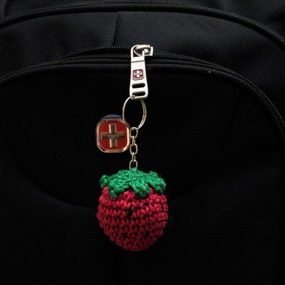 Chaveiro Morango em Amigurumi