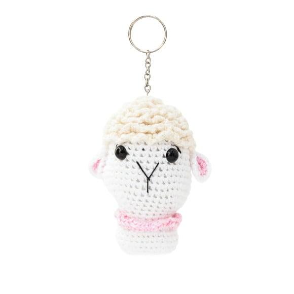 Chaveiro Ovelha Branca em Amigurumi