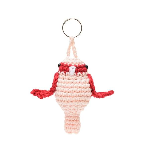 Chaveiro Passarinho em Amigurumi