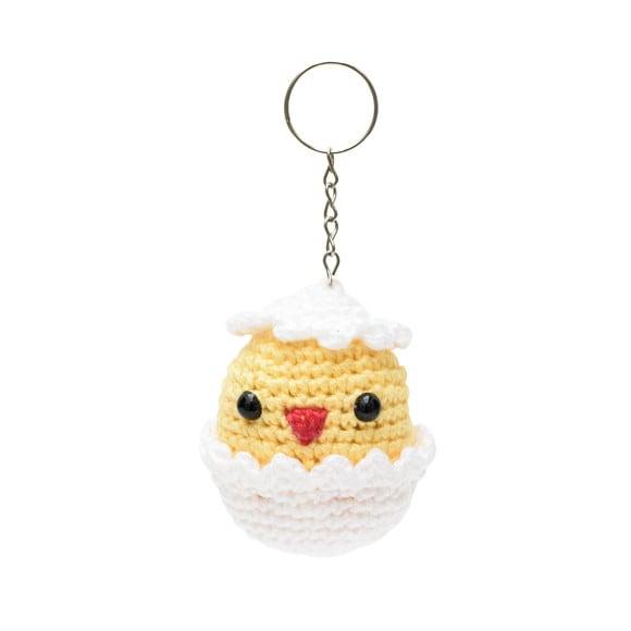 Chaveiro Pintinho no Ovo em Amigurumi