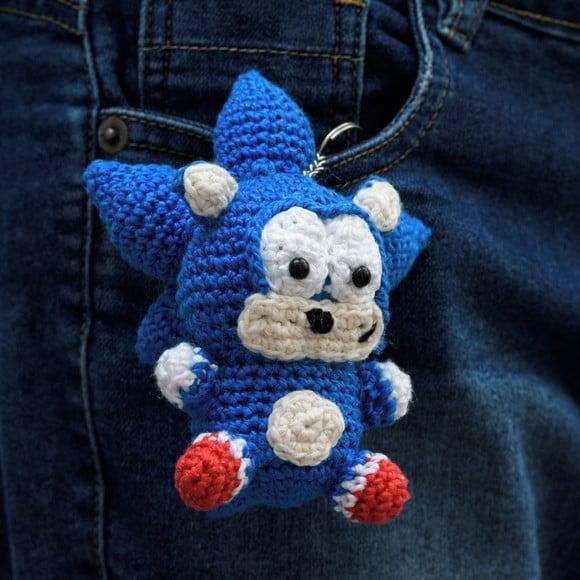 Chaveiro Sonic em Amigurumi