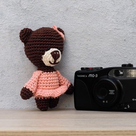 Chaveiro Ursa Média em Amigurumi